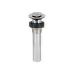 Contra para lavabo, sin rebosadero, sistema push, cromo
