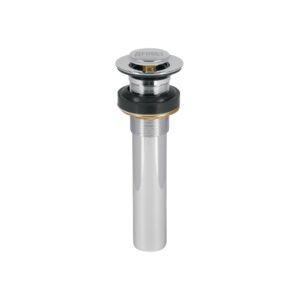 Contra para lavabo, sin rebosadero, sistema push, cromo
