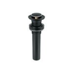 Contra para lavabo, sin rebosadero, sistema push, negro