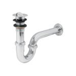 Céspol 1-1/4', contra tipo moneda, latón cromo, para lavabo