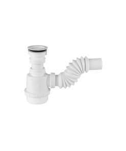 Céspol de Bote de 1-1/2', Contra, en Polipropileno para Fregadero, Resistente y Práctico para Instalaciones en Cocinas, FOSET Foset clave 49371