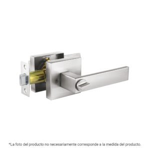 Cerradura manija 'Módena' p/recámara, cromo mate, HERMEX