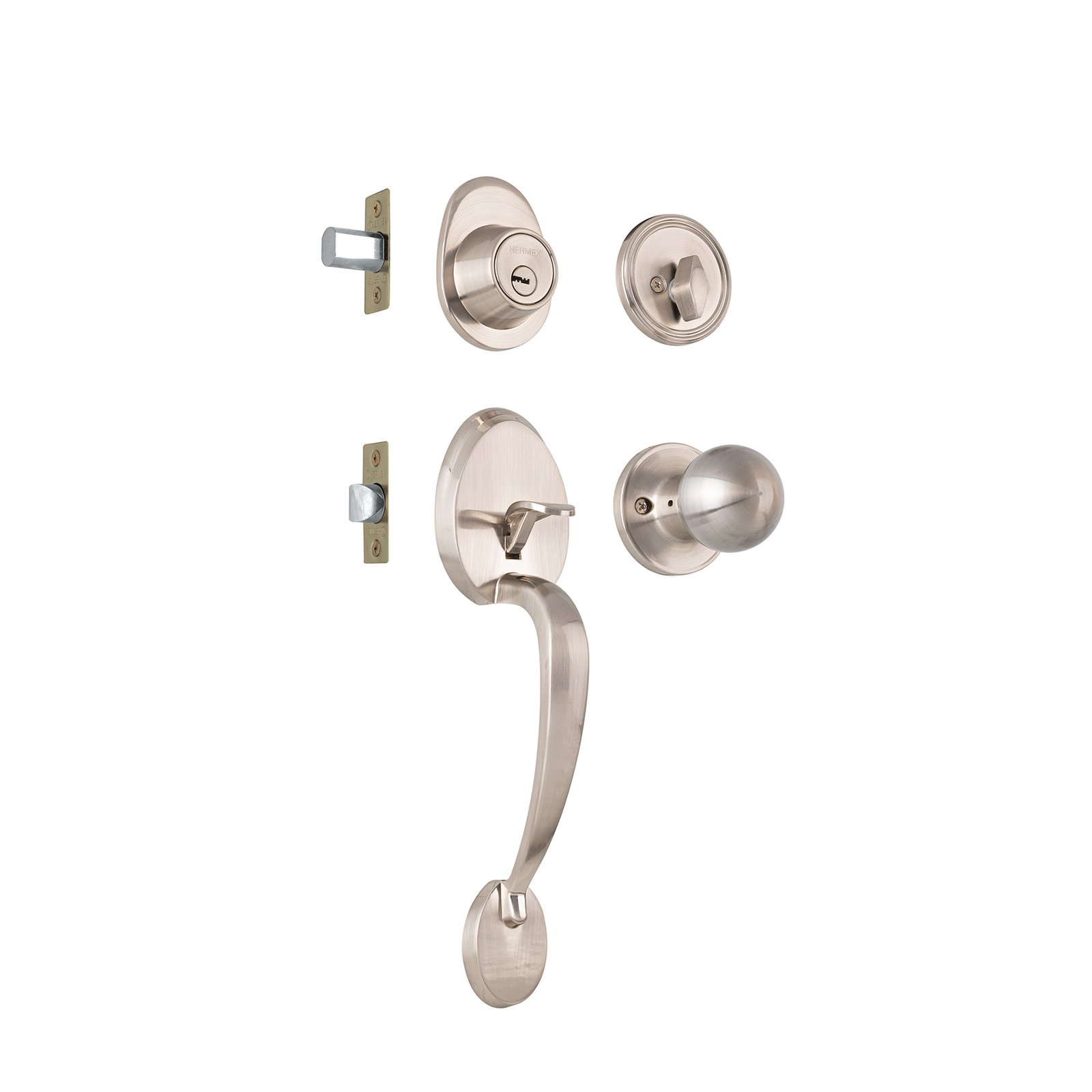 Jaladera y Perilla, Lugo Llave-Mariposa, NS, Alta Funcionalidad y Estilo para Instalaciones, Clave 44044, HERMEX