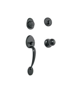 Jaladera y Perilla, Lugo Llave-Mariposa, Negro, Alta Durabilidad para Instalaciones, Clave 48437, HERMEX