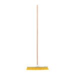 Cepillo para barrer cerda suave de 56 cm, bastón de madera