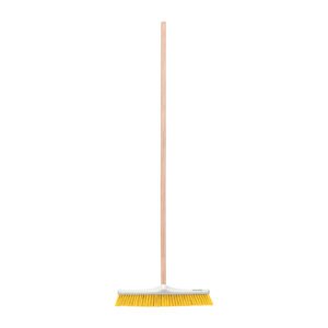 Cepillo para barrer cerda suave de 56 cm, bastón de madera