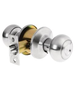 Cerradura Tipo Oval para Entrada, Cromo Mate, Alta Durabilidad para Protección Eficiente, Marca Hermex, Clave 43451