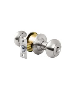 Cerradura Tipo Oval para Recámara, Cromo Mate, Alta Durabilidad para Protección Eficiente, Marca Hermex, Clave 43452