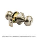 Cerradura Tipo Oval para Baño, Níquel Satín, Alta Resistencia para Instalaciones Duraderas, Marca Hermex, Clave 44058