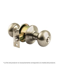 Cerradura Tipo Oval para Baño, Níquel Satín, Alta Resistencia para Instalaciones Duraderas, Marca Hermex, Clave 44058