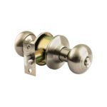 Cerradura Tipo Oval para Recámara, Níquel Satín, Alta Resistencia para Instalaciones Fuertes, Marca Hermex, Clave 44057