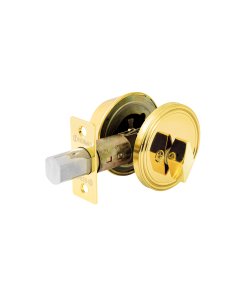 Cerrojo de llave-mariposa de latón brillante con llave de puntos, alta resistencia y durabilidad para seguridad en puertas de entrada, adecuado para instalaciones en interiores y exteriores, Hermex clave 43591