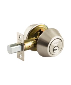 Cerrojo Llave-Llave Níquel Satín, Llave de Puntos, Alta Resistencia para Instalaciones Fuertes, Marca Hermex, Clave 44035