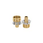 Juego de conectores 1/2' macho/hembra tipo garra de aluminio