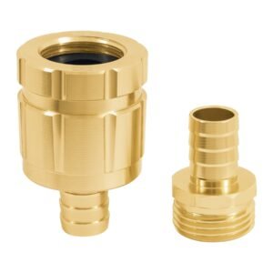 Juego Truper Profesional de Conectores 5/8" Macho/Hembra Robustos - Tecnología de Acoplamiento en Aluminio para Sistemas de Riego que Optimiza el Flujo de Agua (Clave 101168)