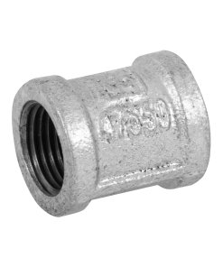 Cople Reforzado de Acero Galvanizado de 1/2', Conexión Fuerte y Duradera para Instalaciones de Fontanería, FOSET Foset clave 47550