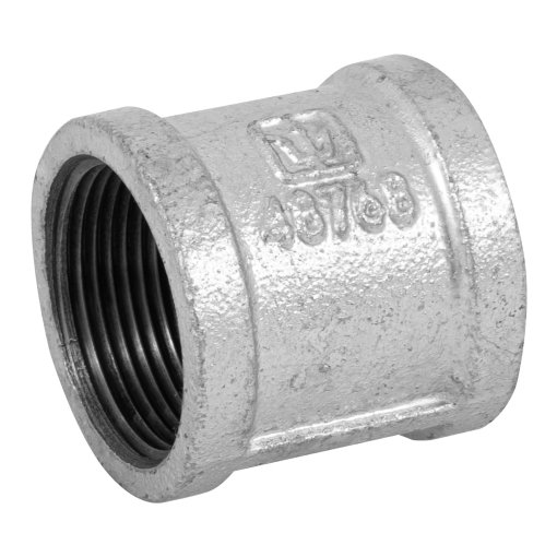 Cople Reforzado de Acero Galvanizado de 1-1/4', Ideal para Conexiones Fuertes y Duraderas en Proyectos de Fontanería, FOSET Foset clave 48768