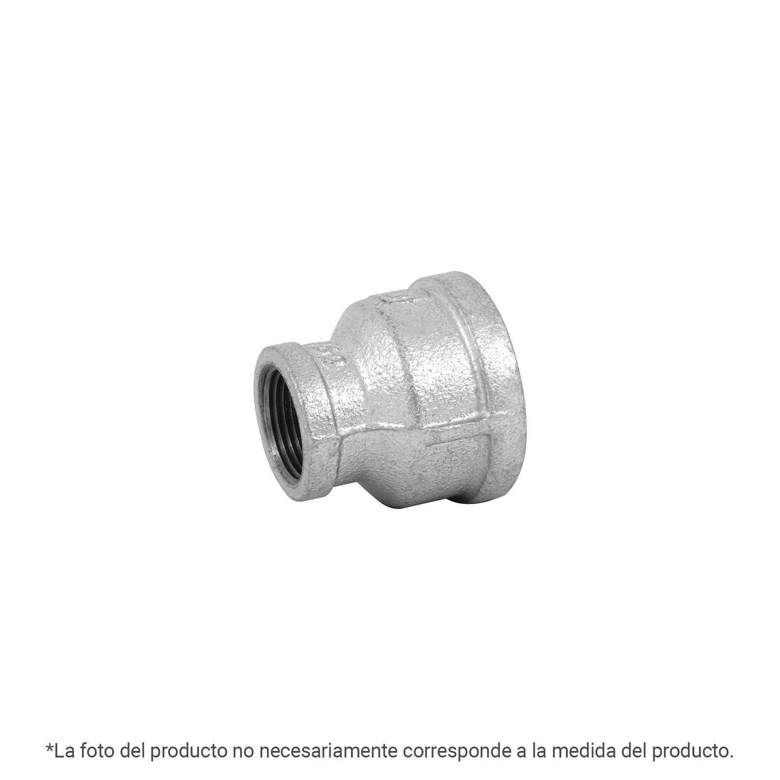 Reducción Campana de Acero Galvanizado de 2' x 1-1/2', Resistencia Alta para Conexiones Duraderas, FOSET Clave 43979