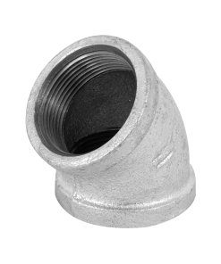 Codo 45° de Acero Galvanizado de 1-1/2', Ideal para Conexiones de Alta Presión en Tuberías, FOSET Foset clave 48753
