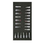 Juego de dados cuadro de 3/8" varias puntas, 22 piezas Urrea CH108