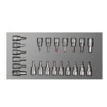 Juego de dados cuadro de 3/8" varias puntas, 22 piezas Urrea CH108L