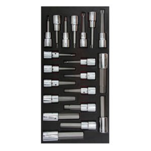Juego de dados cuadro de 1/2" varias puntas, 20 piezas Urrea CH110