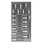 Juego de dados cuadro de 3/8" varias puntas, 20 piezas Urrea CH110L