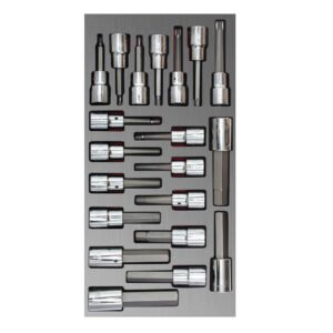 Juego de dados cuadro de 3/8" varias puntas, 20 piezas Urrea CH110L