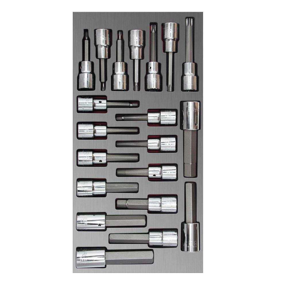 Juego de dados cuadro de 3/8" varias puntas, 20 piezas Urrea CH110L