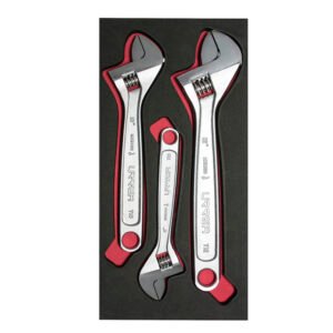 Juego de llaves ajustables cromadas, 3 piezas Urrea CH111