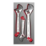 Juego de llaves ajustables cromadas con cubierta laminada, 3 piezas Urrea CH111L