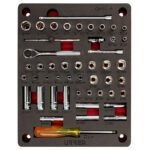 Juego de dados y accesorios cuadro de 1/4" combinado, 48 piezas Urrea CH111P