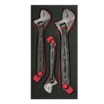 Juego de llaves ajustables fosfatizadas, 3 piezas Urrea CH114