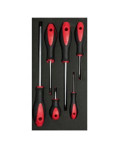 Juego de destornilladores mango bimaterial punta Phillips, 6 piezas Urrea CH116