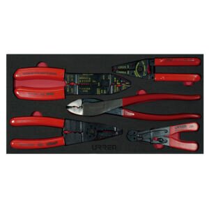 Juego de pinzas pela cable, 5 piezas Urrea CH130