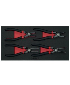 Juego de pinzas para anillos de retención, 4 piezas Urrea CH131