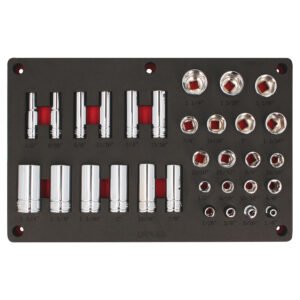 Juego de dados en pulgadas cuadro de 1/2", 32 piezas Urrea CH231P