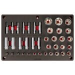 Juego de dados métricos cuadro de 1/2", 39 piezas Urrea CH232P