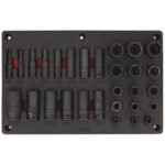 Juego de dados en pulgadas cuadro de 1/2", 29 piezas Urrea CH241P
