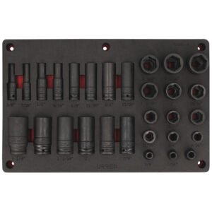 Juego de dados en pulgadas cuadro de 1/2", 29 piezas Urrea CH241P