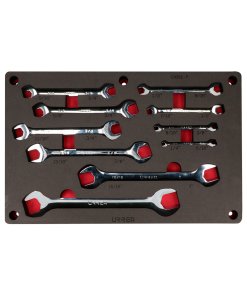 Juego de llaves españolas pulido espejo, en pulgadas, 10 piezas Urrea CH253P