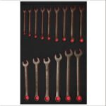 Juego de llaves combinadas fosfatizadas métricas, 15 piezas Urrea CH306