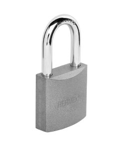 Candado de Hierro 32mm Gancho Largo en Blíster, Resistencia Alta para Protección, Clave 43794, HERMEX