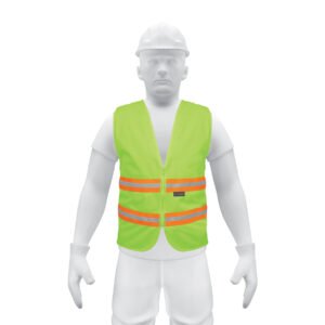 Chaleco de seguridad amarillo alta visibilidad con cierre