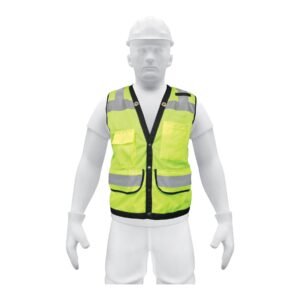 Chaleco seguridad reforzado amarillo con bolsas, G, EXPERT