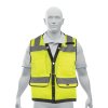 Chaleco de seguridad reforzado verde con bolsas, talla M, protección profesional en entornos peligrosos, clave 13482 - Expert