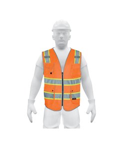 Chaleco de Seguridad de Alta Visibilidad Naranja, Talla XG, perfecto para trabajos en entornos de alto riesgo, clave 102442 - Expert