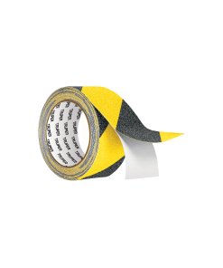 Rollo 5 m cinta antiderrapante Truper amarilla/negra 50mm - Tecnología de alta visibilidad con abrasivo para zonas de riesgo que combina advertencia visual con tracción máxima (Clave 101448)