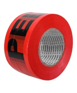 Rollo de 305 m cinta delimitadora Truper 'Peligro' - Tecnología de señalización industrial para proyectos extensos que mantiene advertencias claras a lo largo de grandes perímetros (Clave 12585)