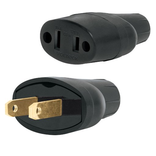 Clavija y Contacto Volteck de Hule 2 Piezas - Sellado Hermético para Exteriores que Protege contra Humedad (Clave 48074)